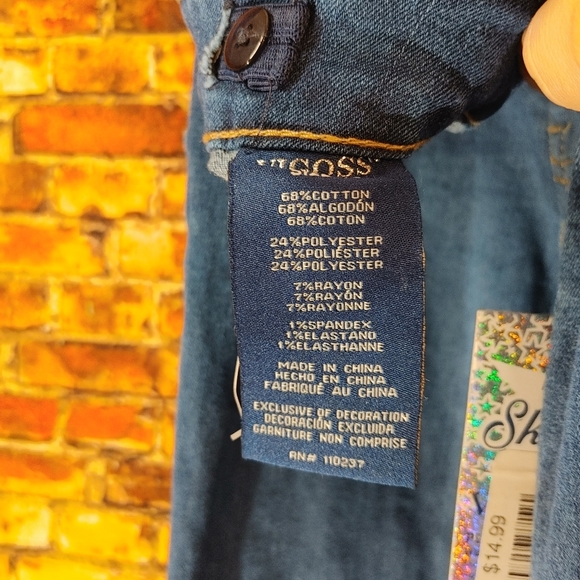 Vigoss - High Rise Super Stretch - Medium Wash Skinny Jeans Juniors size 14 NWT - Picture 8 of 14